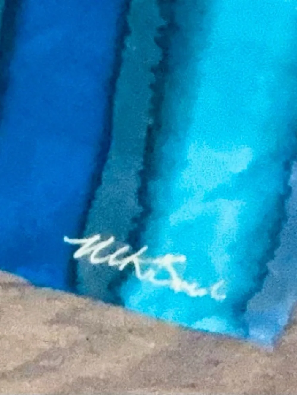 Artist signed silk scarf